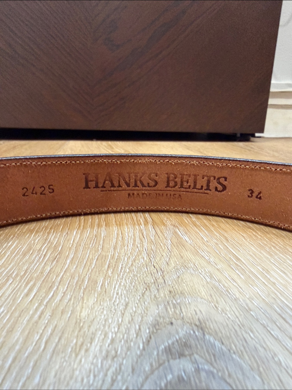 Hank’s Belts The Esquire Raised Size 34 in Oak - Picture 2 of 6